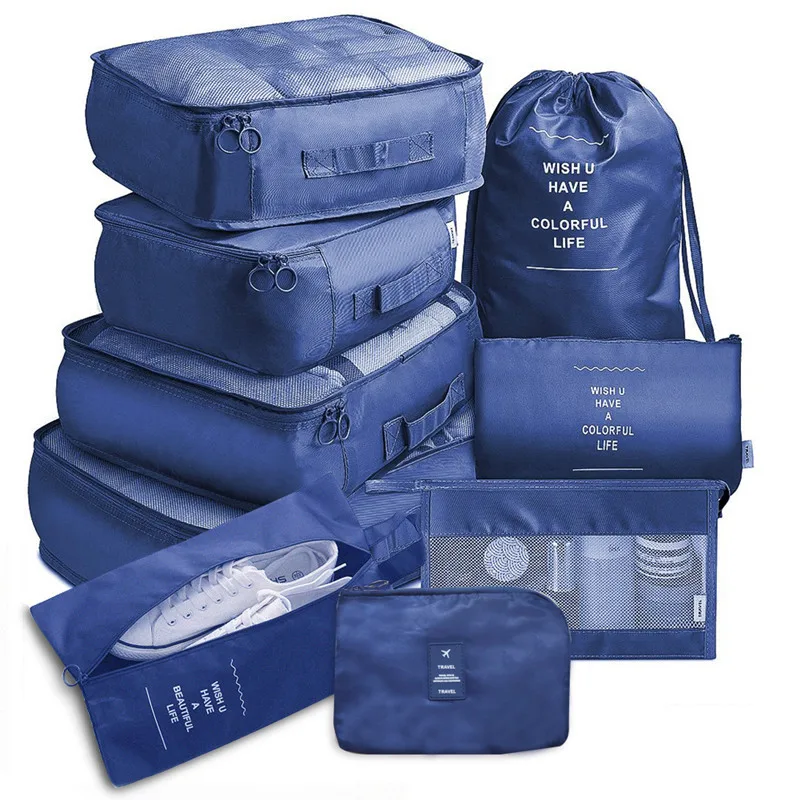 9-Piece Suitcase Organiser Set – Grey – image 2