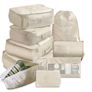 9-Piece Suitcase Organiser Set – Grey