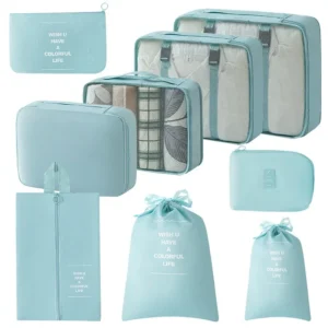 9-Piece Mesh Packing Cube Set β Blue