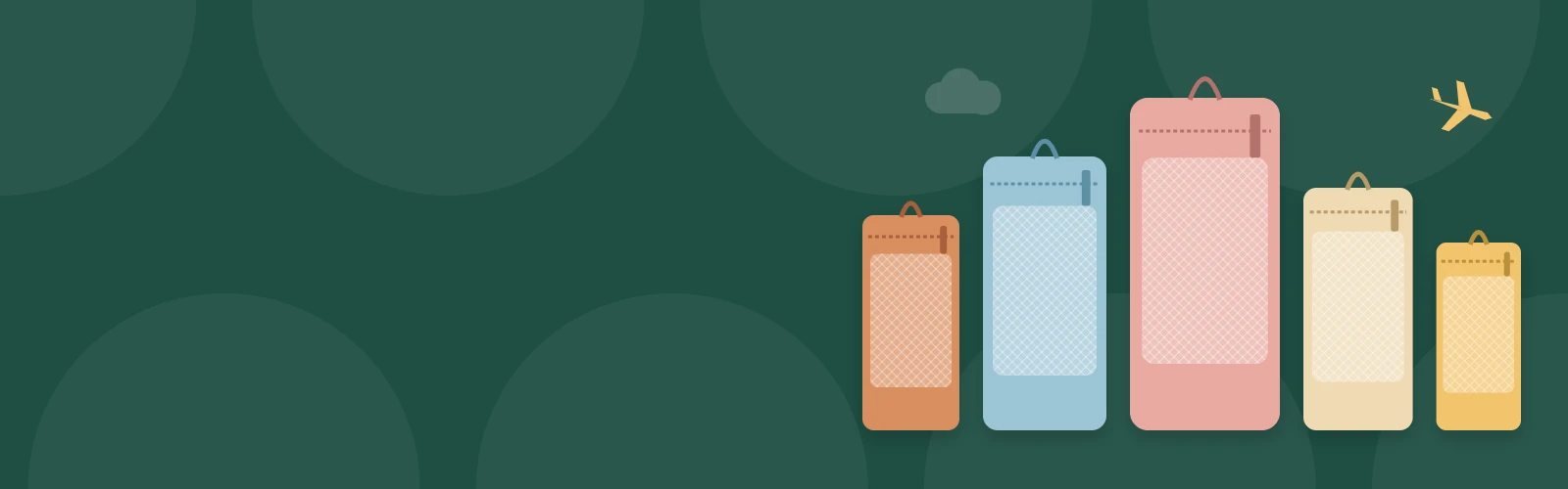 Packing cubes in different sizes